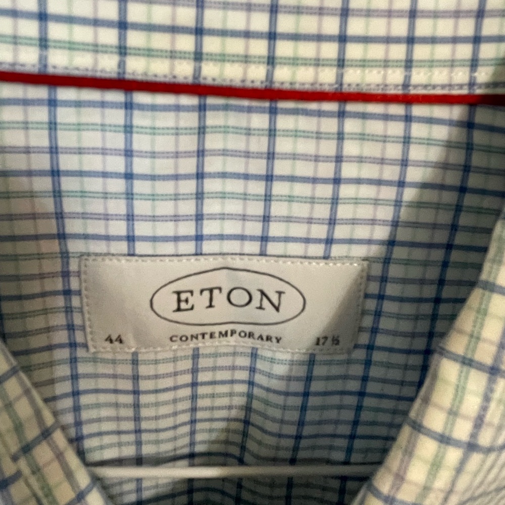 ETON Men's Blue Checkered Shirt - Picture 8 of 9